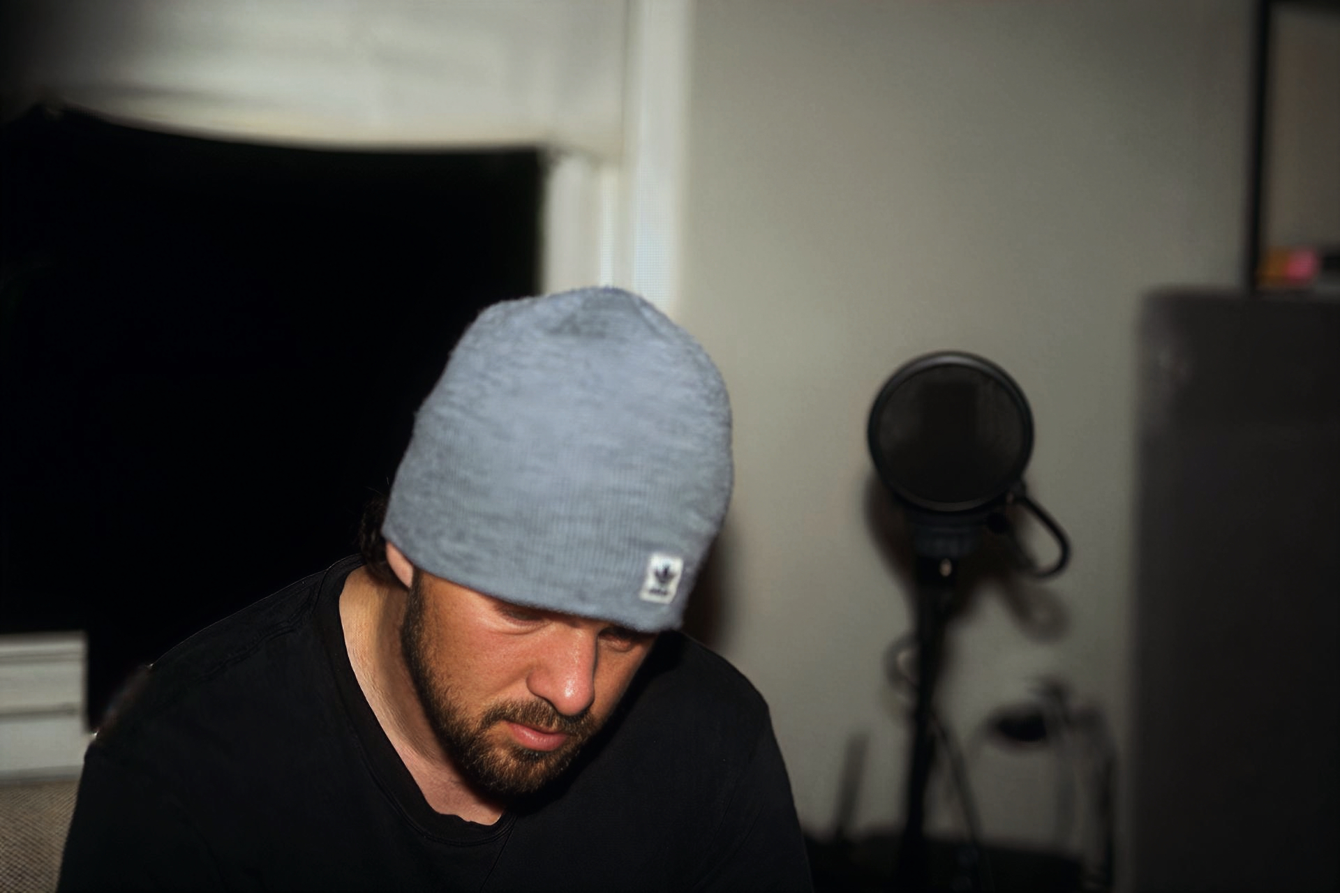 Preston Young in the mic room